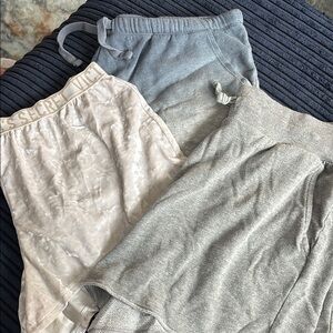 Target Gray and Cream Cozy Shorts